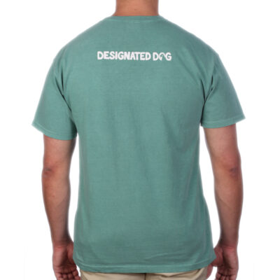 Back of green designated dog logo too.